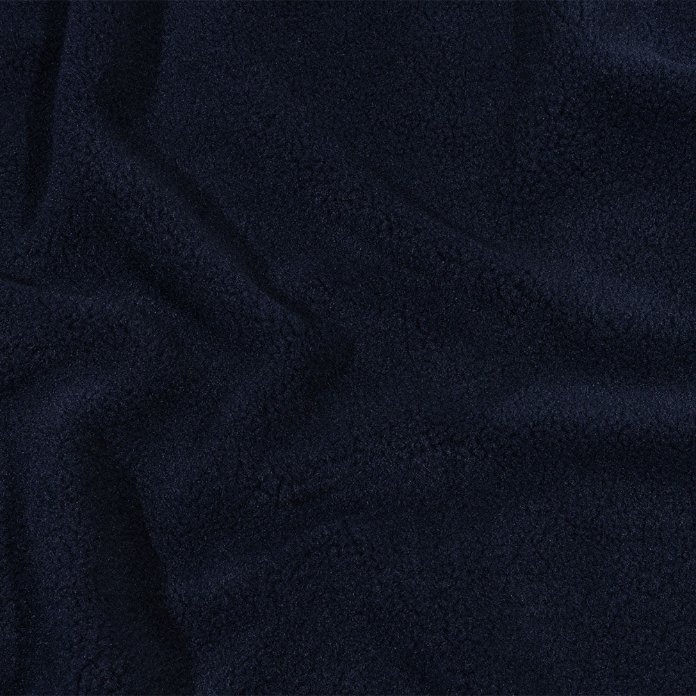 Balenciaga Italian Navy Single Face Polyester and Acrylic Plush Sweatshirt Fleece