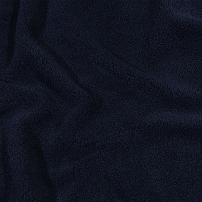 Balenciaga Italian Navy Single Face Polyester and Acrylic Plush Sweatshirt Fleece