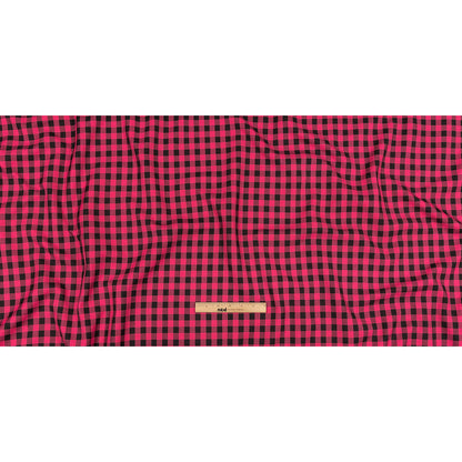 Balenciaga Italian Pink and Meteorite Gingham Check Polyester Twill Full
