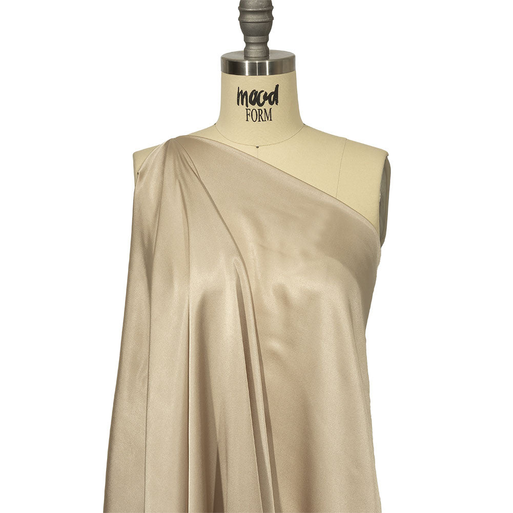 Balenciaga Italian Ancient Scroll Shimmering Fluid Viscose Crepe de Chine Drape