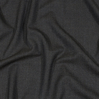Balenciaga Italian Black Iris, Brown and Blue Ice Glen Check Wool Suiting