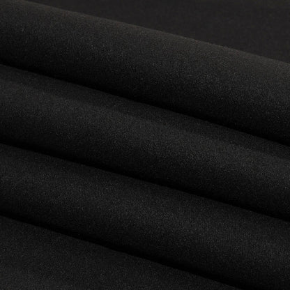 Balenciaga Italian Black Cashmere Double Cloth Twill Coating Folded