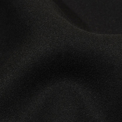 Balenciaga Italian Black Cashmere Double Cloth Twill Coating Detail