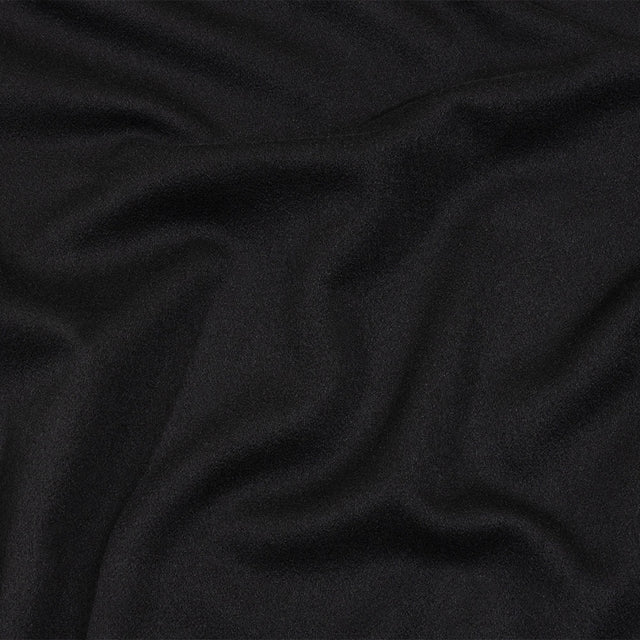 Balenciaga Italian Bluish Black Brushed Blended Virgin Wool Coating