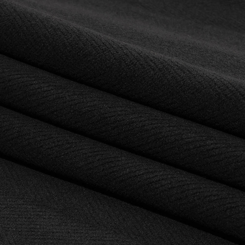 す*め様 BALENCIAGA PARIS Herringbone Wool C Balenciaga Italian Black Herringbone Brushed Virgin Wool Coating