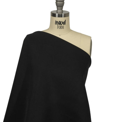 Black Bonded Double Layer Stretch Viscose/Nylon Interlock Knit by Balenciaga - Made in Italy Drape