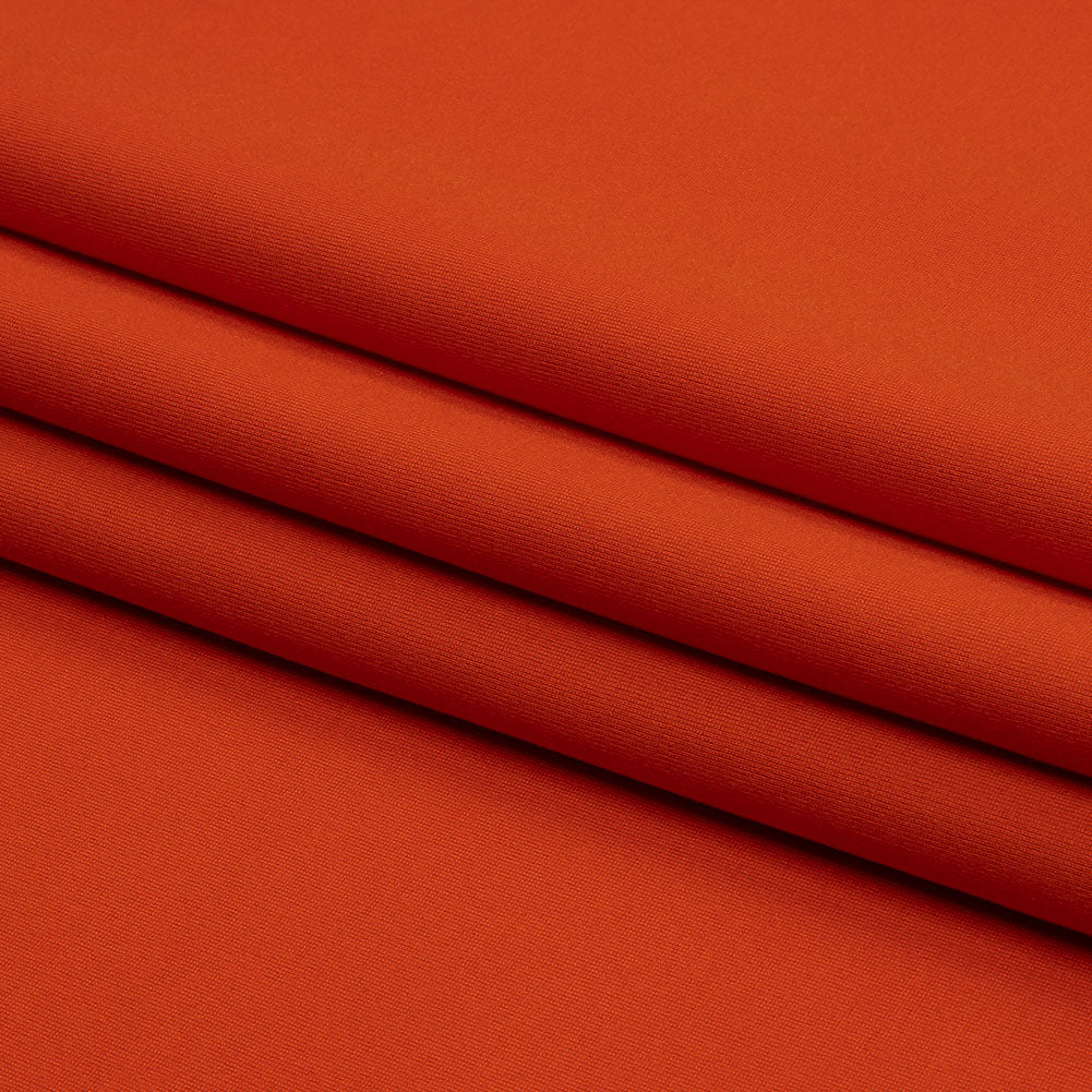 Stretch Ponte Knit - Carrot Orange - Papilio Collection - Folded