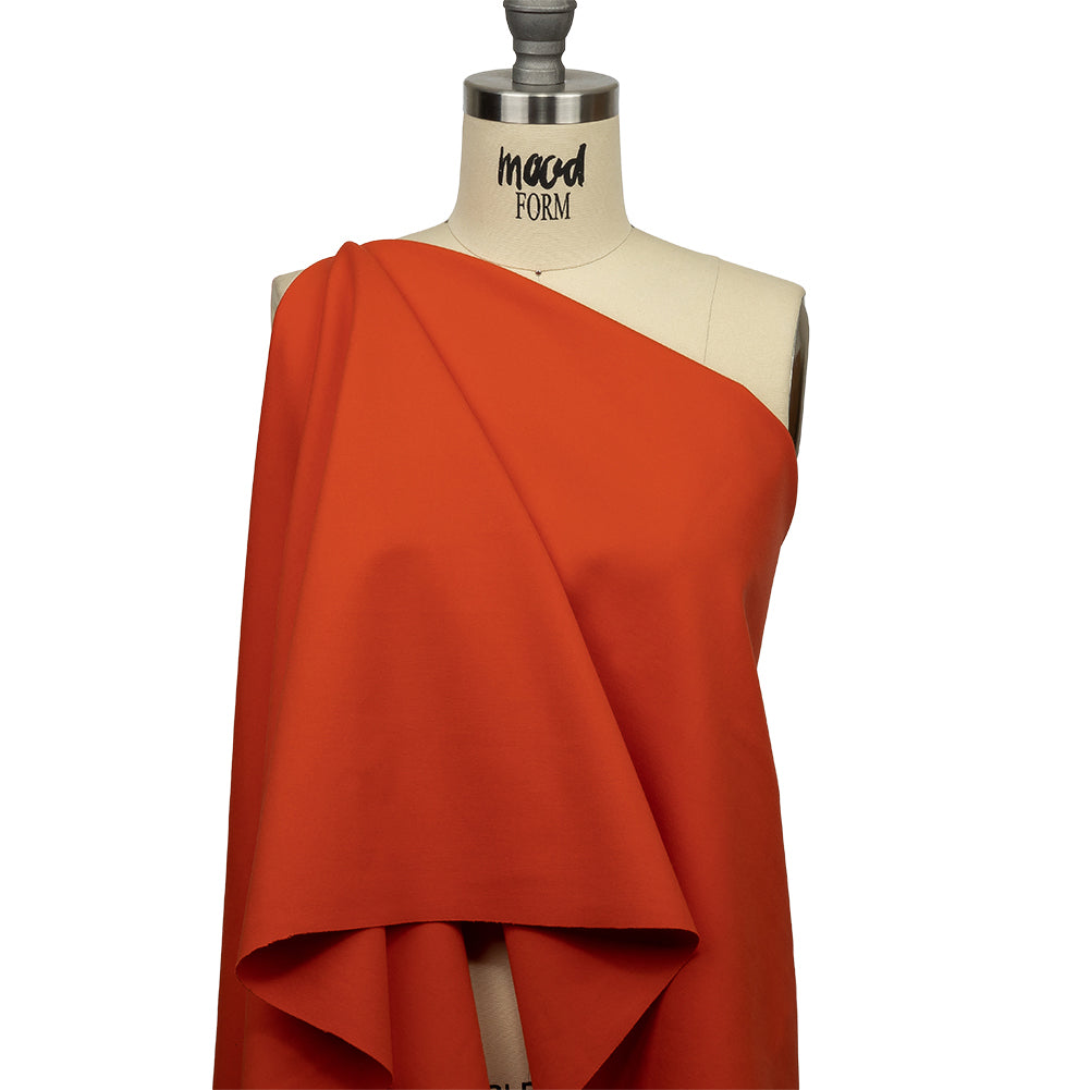 Stretch Ponte Knit - Carrot Orange - Papilio Collection - Drape