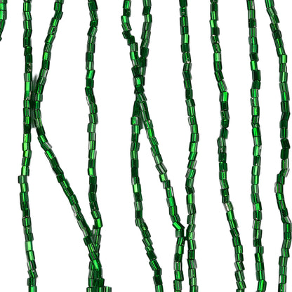 Green Beaded Fringe on Braided Lip - 5"