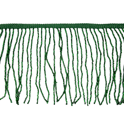 Green Beaded Fringe on Braided Lip - 5"