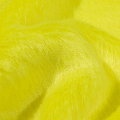 Canary Yellow Short Pile Luxury Faux Fur Detail