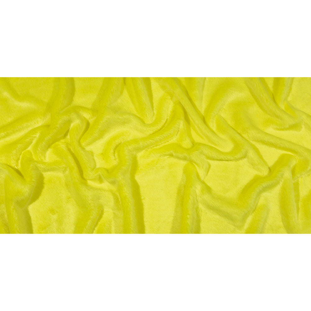 Canary Yellow Short Pile Luxury Faux Fur Full