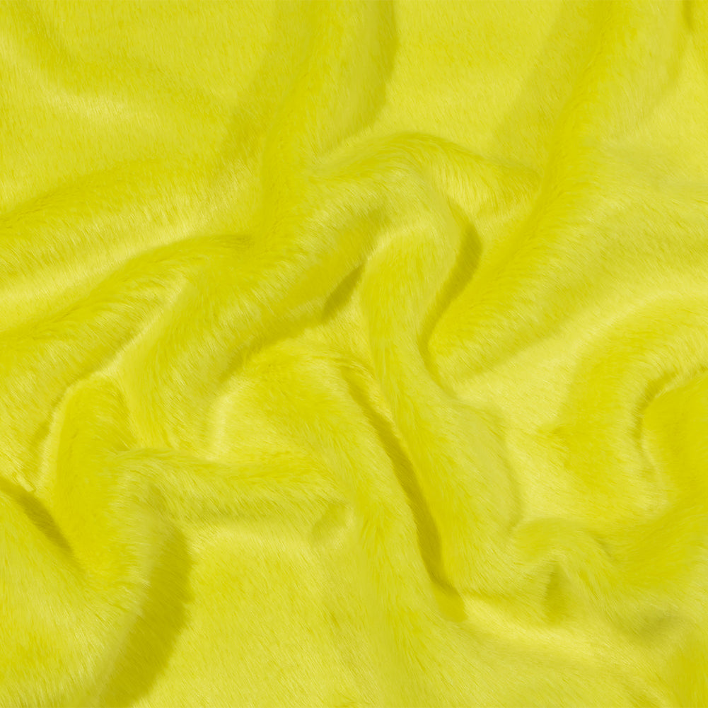 Canary Yellow Short Pile Luxury Faux Fur