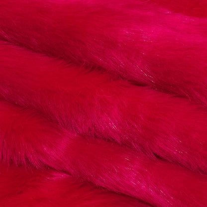 Hot Magenta Luxury Faux Fur Folded
