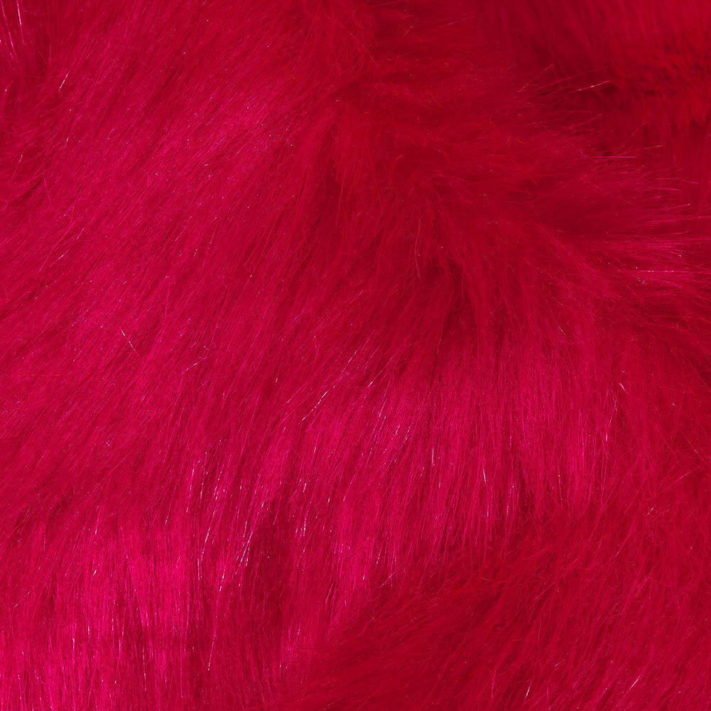 Hot Magenta Luxury Faux Fur Detail