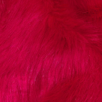 Hot Magenta Luxury Faux Fur Detail