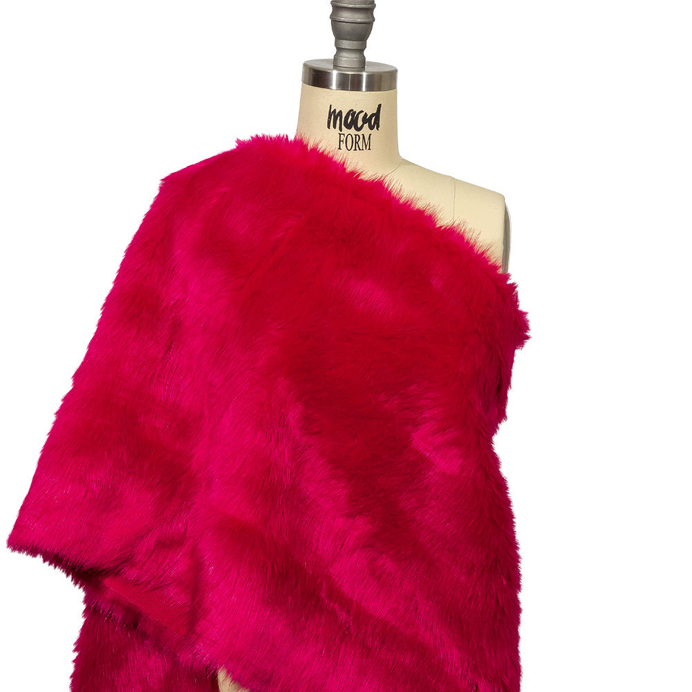 Hot Magenta Luxury Faux Fur Drape