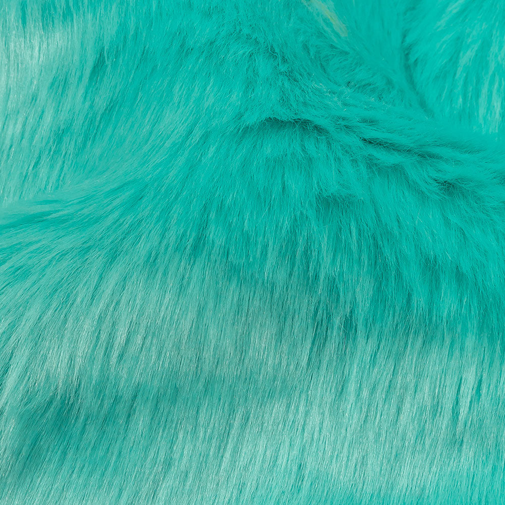Sky Blue Short Pile Luxury Faux Fur Detail