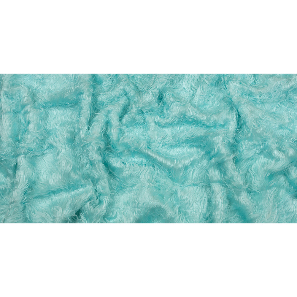 Light Blue Shaggy Luxury Faux Fur Full