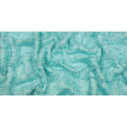 Light Blue Shaggy Luxury Faux Fur Full