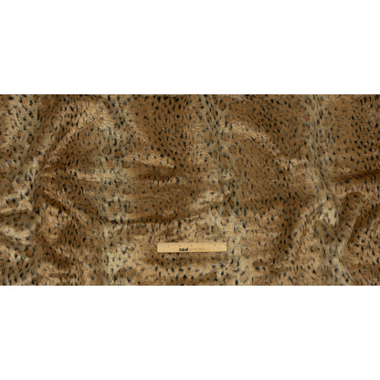 Brown and Black Leopard Spots Luxury Faux Fur Full