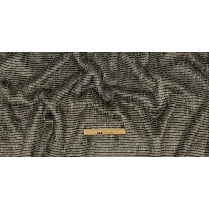 Silver and Pinecone Striped Feathery Luxury Faux Fur Full