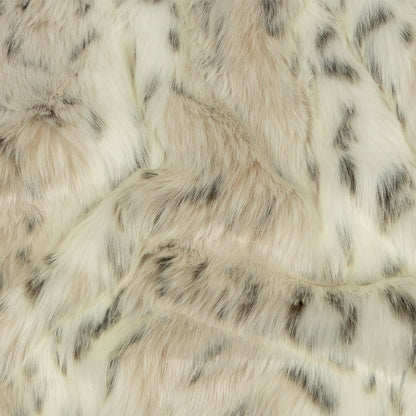 Vaporous Gray, Trench Coat and Brown Spotted Luxury Faux Fur