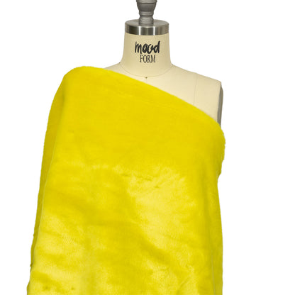 Primary Yellow Luxury Faux Fur Drape