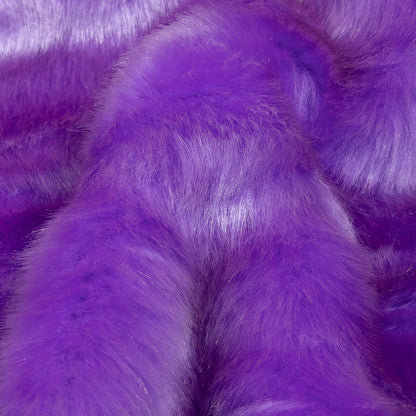 Bright Lavender Crushed Luxury Faux Fur Detail