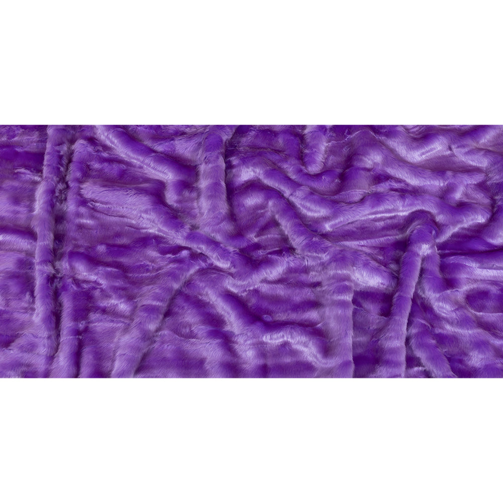Bright Lavender Crushed Luxury Faux Fur Full