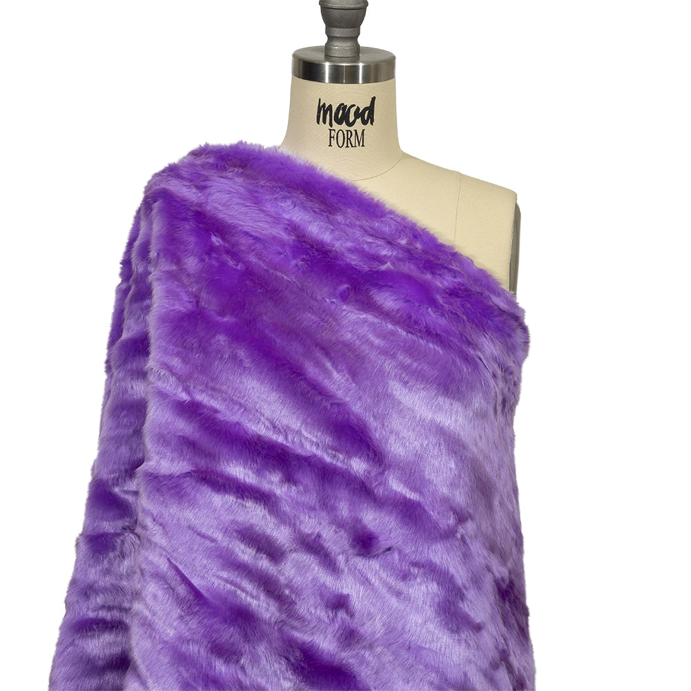 Bright Lavender Crushed Luxury Faux Fur Drape