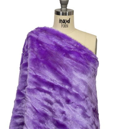 Bright Lavender Crushed Luxury Faux Fur Drape