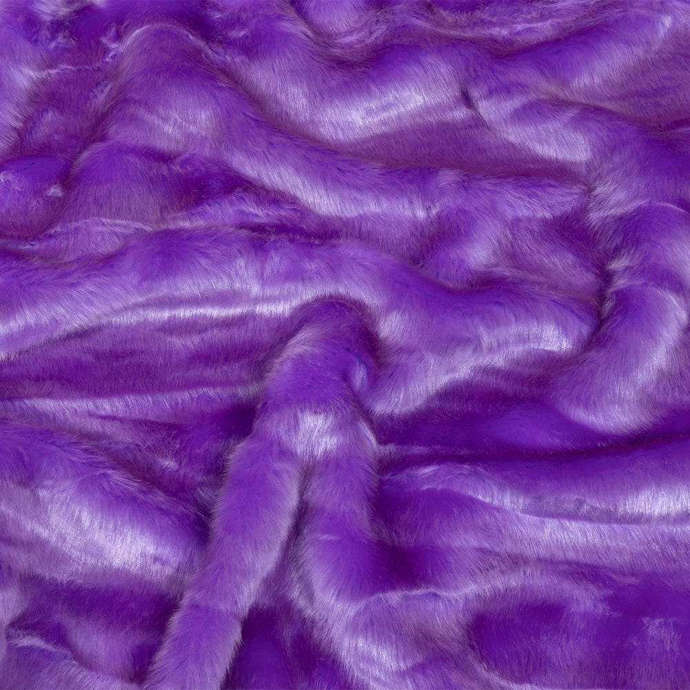 Bright Lavender Crushed Luxury Faux Fur
