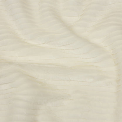 Star White Ribbed Luxury Faux Fur
