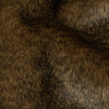 Dachshund and Black Mottled Short Pile Luxury Faux Fur Detail