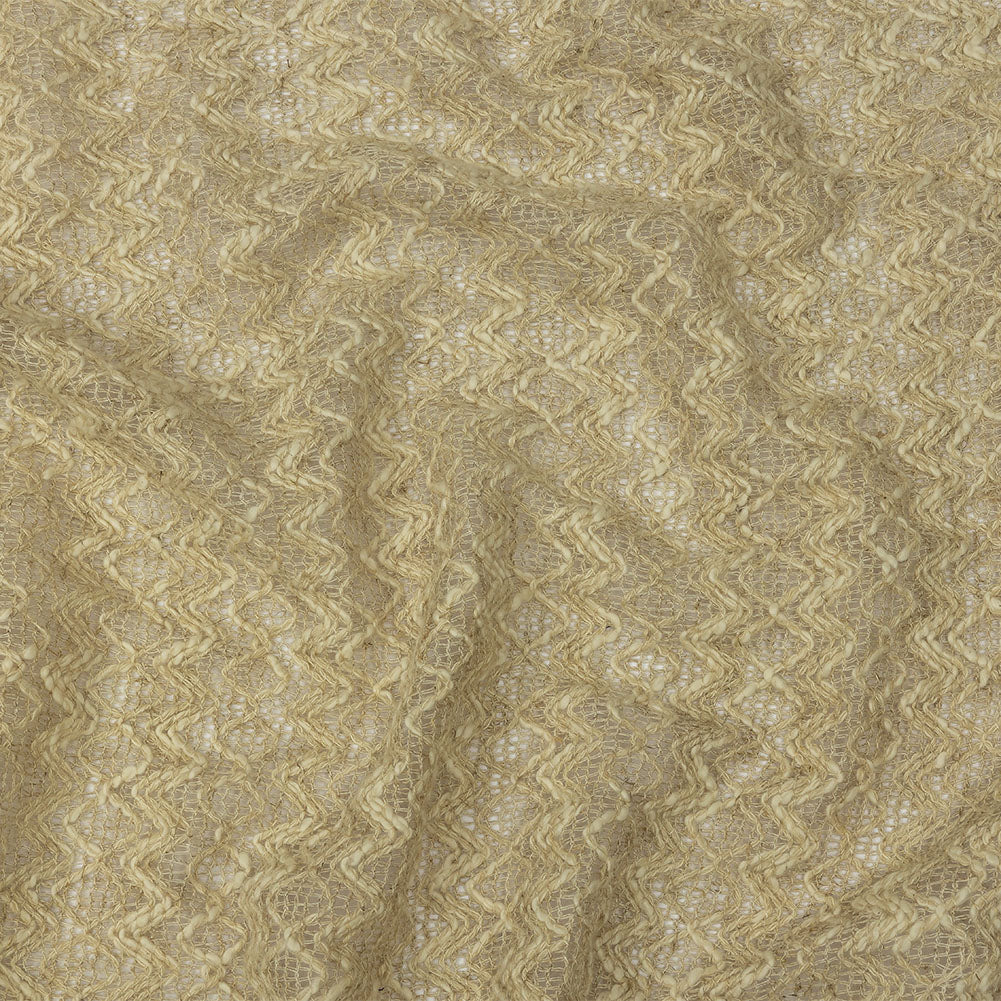 Famous Designer Natural Zig Zags and Diamonds Linen and Cotton Novelty Woven
