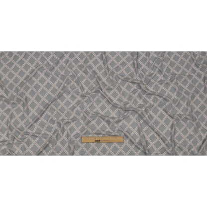 Dusty Purple and Pale Pink Decorative Lattice Polyester and Rayon Jersey Full