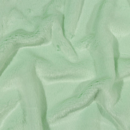 Dusty Aqua Short Pile Luxury Faux Fur Detail