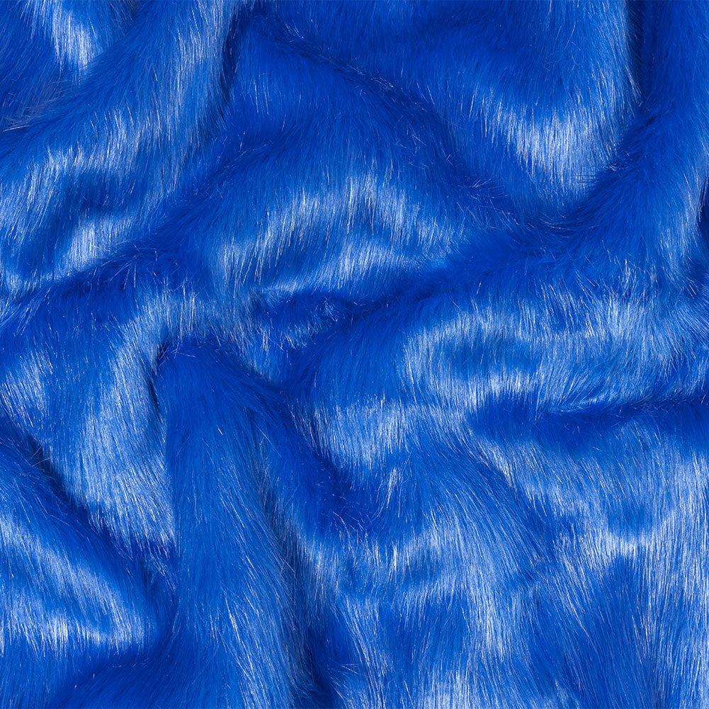 Bright Blue Luxury Faux Fur