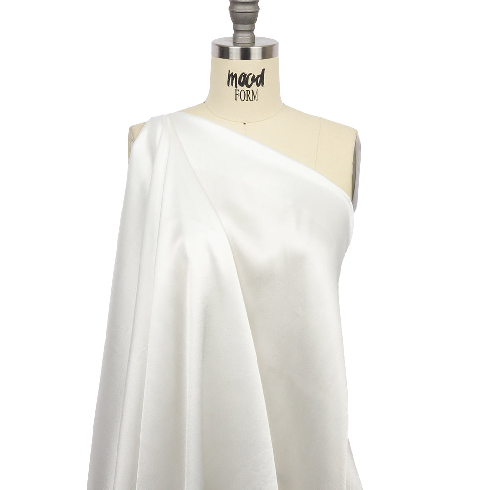 Sustainable Viscose Fluid Satin - Off White - Mood Exclusive Elliana Collection