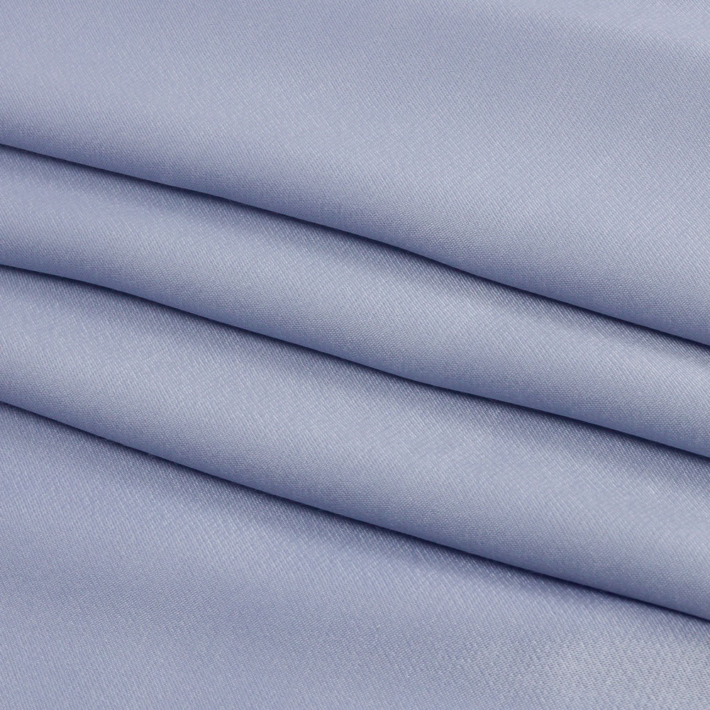 Sustainable Viscose Fluid Satin - Country Blue - Mood Exclusive Elliana Collection - Folded