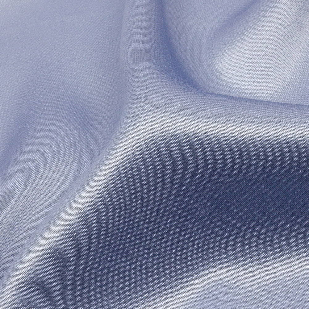 Sustainable Viscose Fluid Satin - Country Blue - Mood Exclusive Elliana Collection - Detail