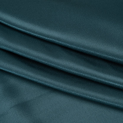 Sustainable Viscose Fluid Satin - Ocean Blue - Mood Exclusive Elliana Collection Folded