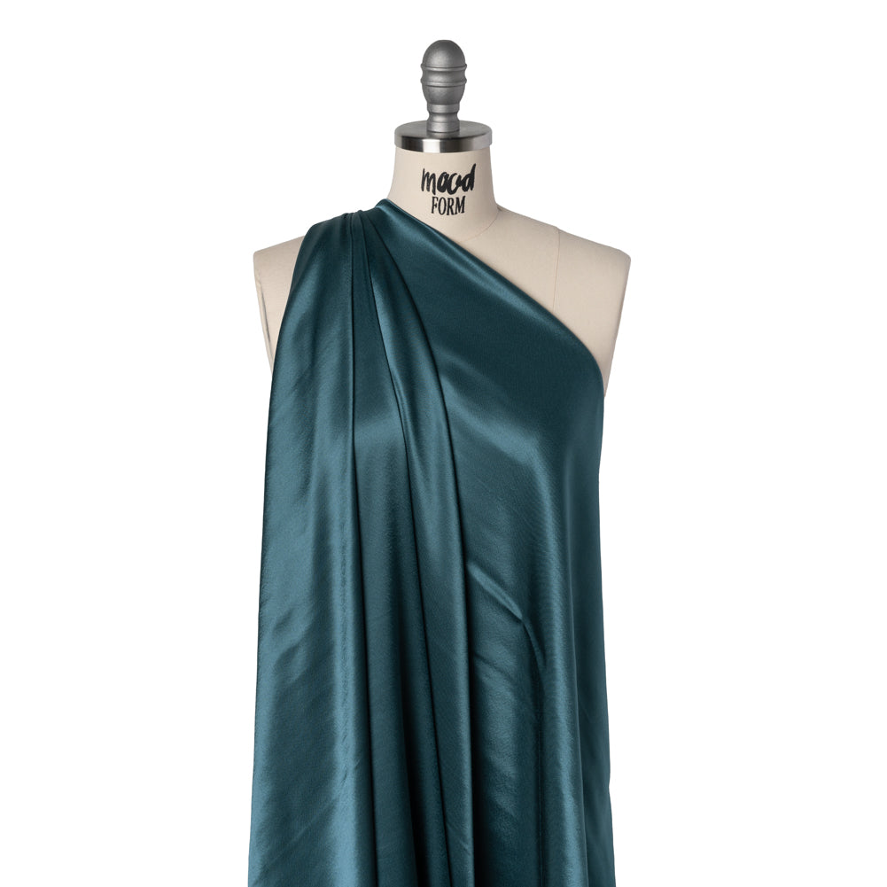 Sustainable Viscose Fluid Satin - Ocean Blue - Mood Exclusive Elliana Collection Drape