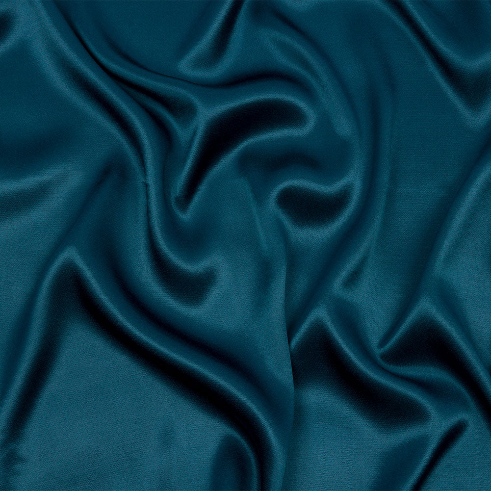 Sustainable Viscose Fluid Satin - Ocean Blue - Mood Exclusive Elliana Collection