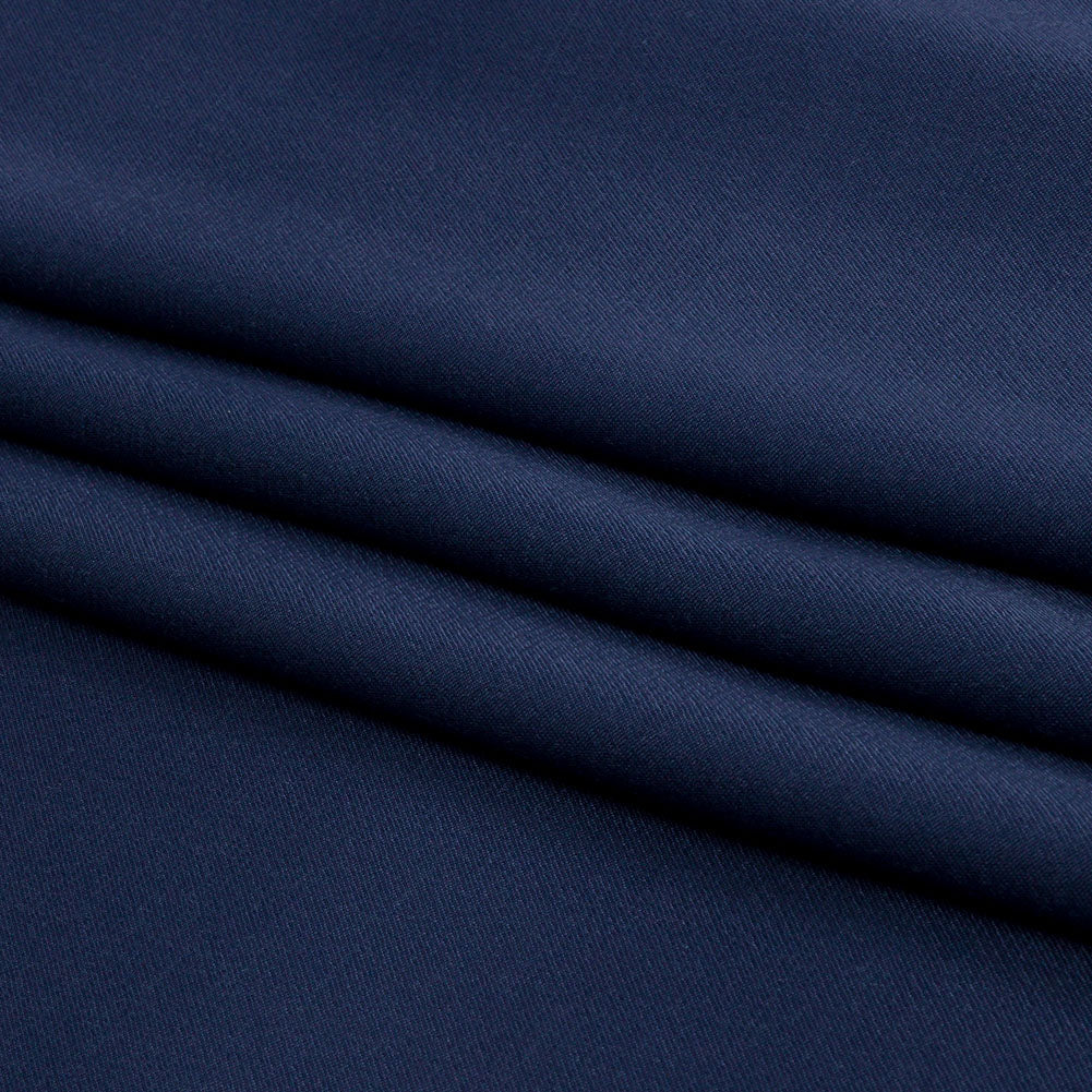Sustainable Viscose Fluid Satin - Navy - Mood Exclusive Elliana Collection