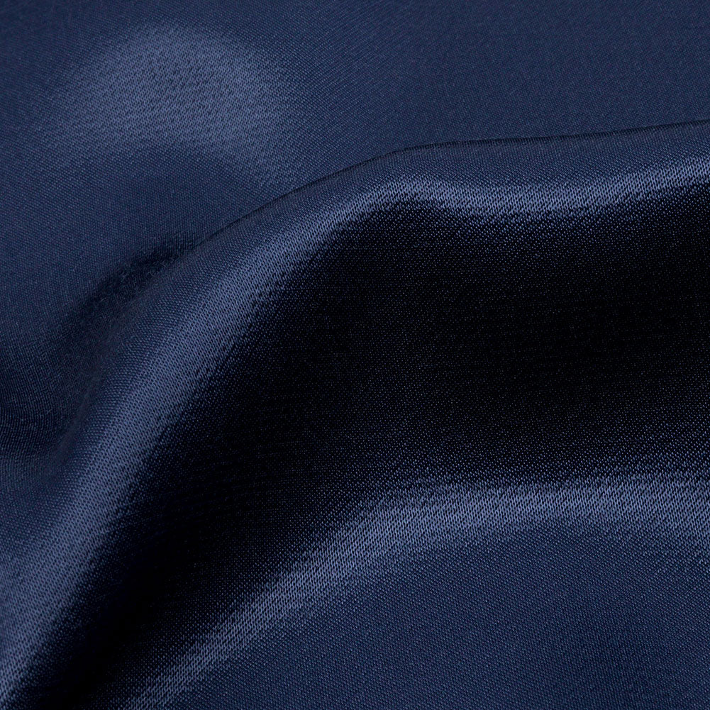 Sustainable Viscose Fluid Satin - Navy - Mood Exclusive Elliana Collection
