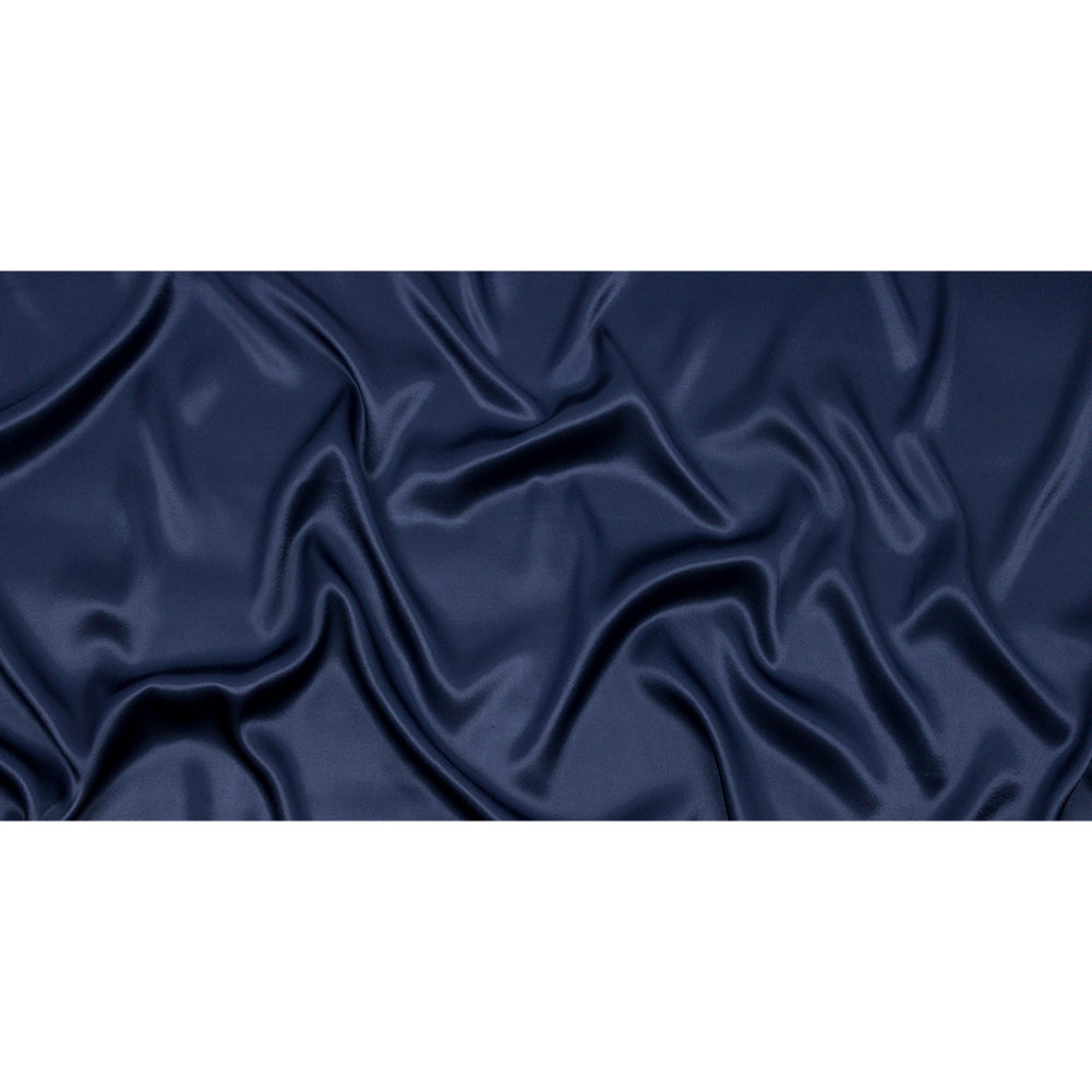 Sustainable Viscose Fluid Satin - Navy - Mood Exclusive Elliana Collection