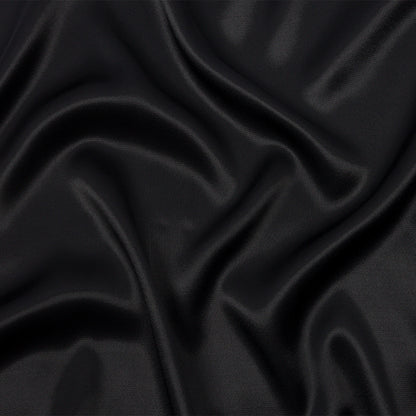 Sustainable Viscose Fluid Satin - Black - Mood Exclusive Elliana Collection