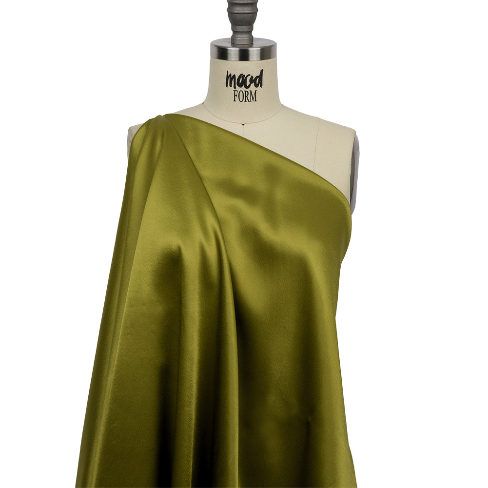 Sustainable Viscose Fluid Satin - Kiwi Green - Mood Exclusive Elliana Collection